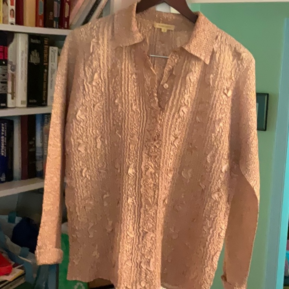 Tania Nardi handmade blouse / jacket in a gorgeous shade of pale gold